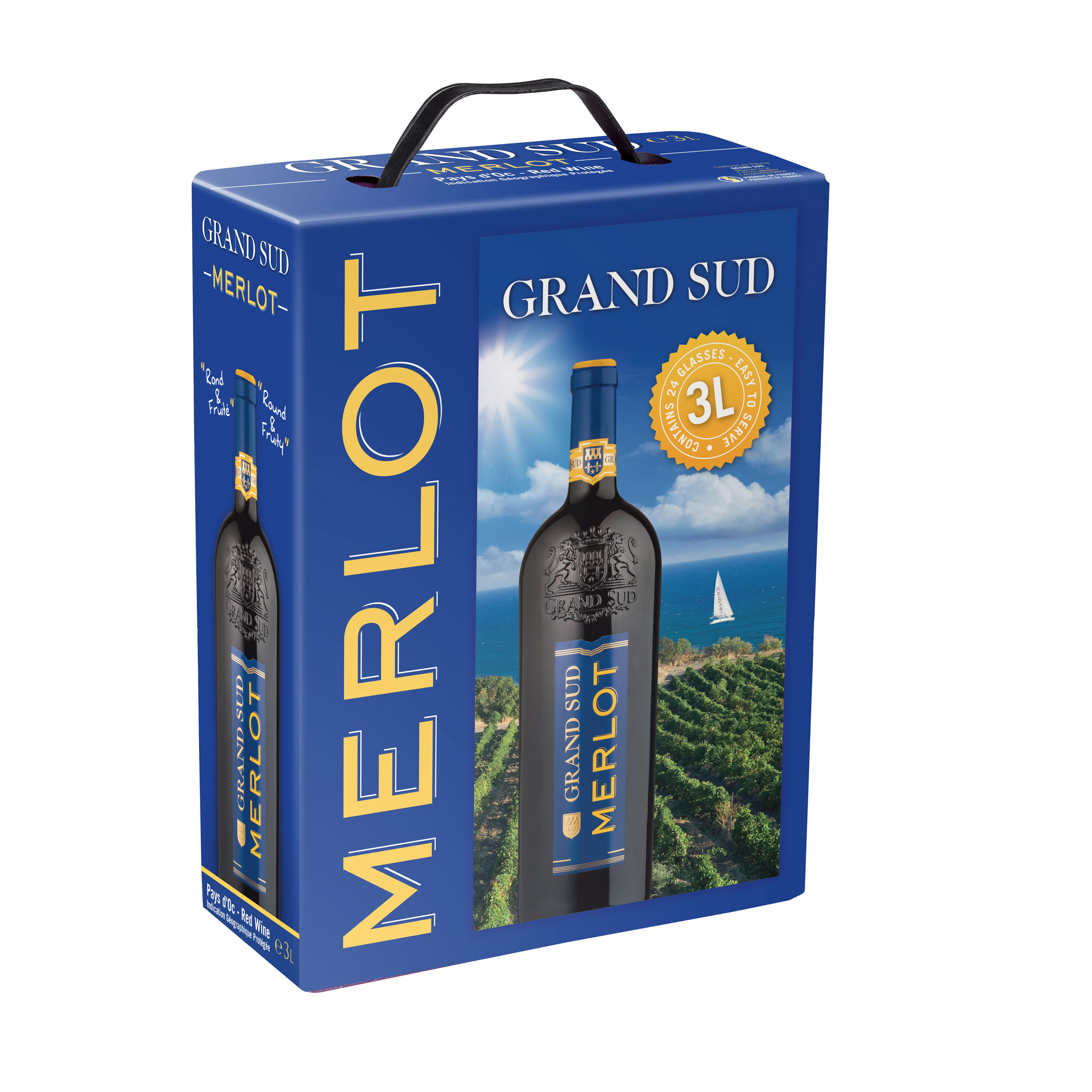 Bag In Box Merlot Pays D Oc Rotwein Grand Sud 3 L Feinste Weine Onlineshop